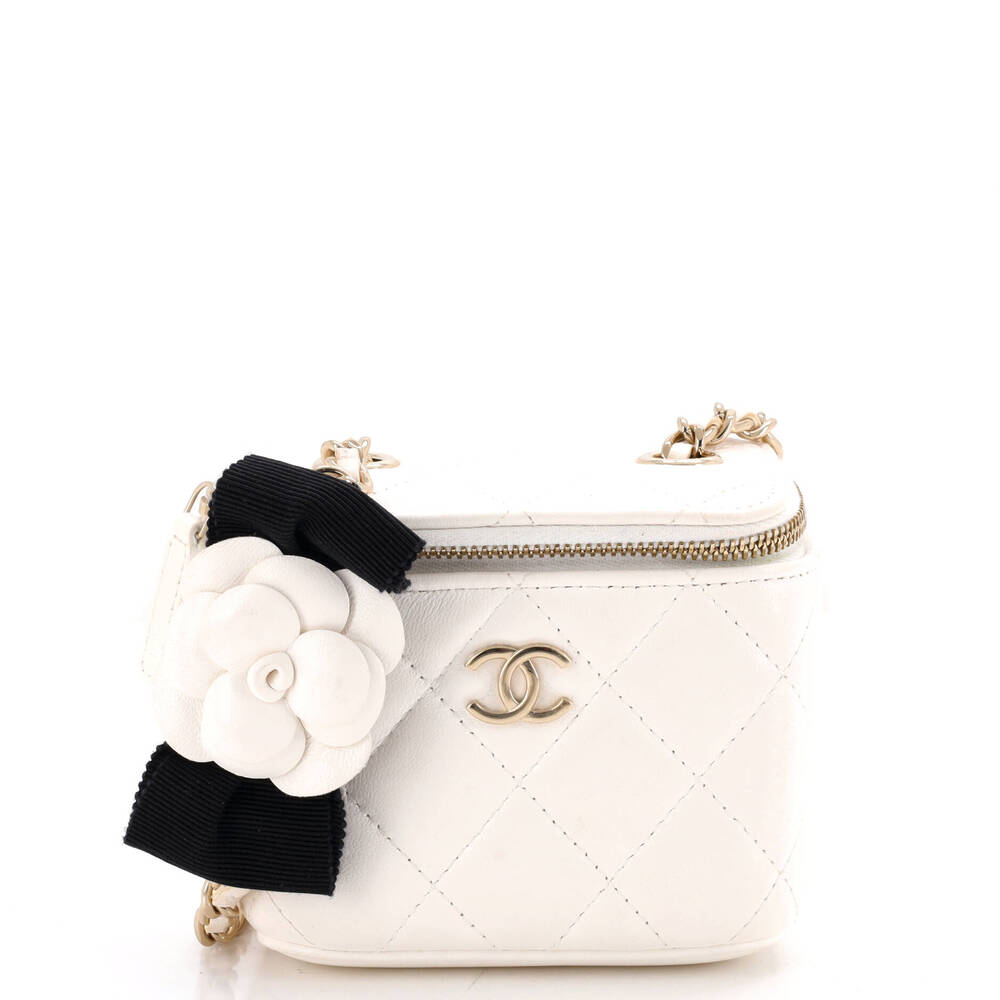 Chanel Camellia Bow Vanity Case With #279516C30B